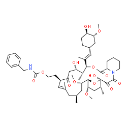 ChemSpider 2D Image | 2-[(1R,9S,12S,13R,14S,17R,18E,21S,23S,24R,25S,27R)-1,14-Dihydroxy-12-{(1E)-1-[(1R,3R,4R)-4-hydroxy-3-methoxycyclohexyl]-1-propen-2-yl}-23,25-dimethoxy-13,19,21,27-tetramethyl-2,3,10,16-tetraoxo-11,28-
dioxa-4-azatricyclo[22.3.1.0~4,9~]octacos-18-en-17-yl]ethyl benzylcarbamate | C51H76N2O14