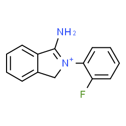 ChemSpider 2D Image | 2-(2-Fluorophenyl)isoindolin-1-iminium | C14H12FN2