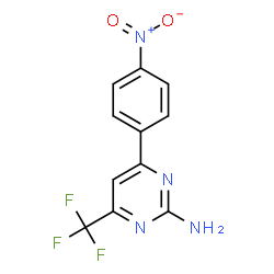 ChemSpider 2D Image | 4-(4-Nitrophenyl)-6-(trifluoromethyl)-2-pyrimidinamine | C11H7F3N4O2