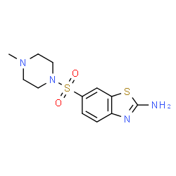 ChemSpider 2D Image | 6-[(4-Methyl-1-piperazinyl)sulfonyl]-1,3-benzothiazol-2-amine | C12H16N4O2S2
