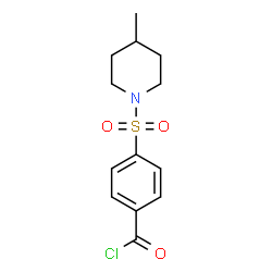 ChemSpider 2D Image | 4-[(4-Methyl-1-piperidinyl)sulfonyl]benzoyl chloride | C13H16ClNO3S