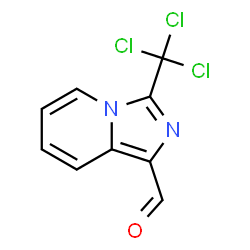 ChemSpider 2D Image | 3-(Trichloromethyl)imidazo[1,5-a]pyridine-1-carbaldehyde | C9H5Cl3N2O