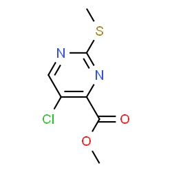 ChemSpider 2D Image | Methyl 5-chloro-2-(methylthio)pyrimidine-4-carboxylate | C7H7ClN2O2S