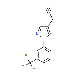 ChemSpider 2D Image | {1-[3-(Trifluoromethyl)phenyl]-1H-pyrazol-4-yl}acetonitrile | C12H8F3N3