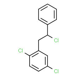 ChemSpider 2D Image | 1,4-Dichloro-2-(2-chloro-2-phenylethyl)benzene | C14H11Cl3