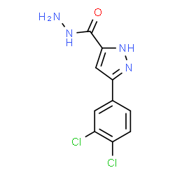 ChemSpider 2D Image | 3-(3,4-Dichlorophenyl)-1H-pyrazole-5-carbohydrazide | C10H8Cl2N4O