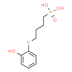 ChemSpider 2D Image | {4-[(2-Hydroxyphenyl)sulfanyl]butyl}phosphonic acid | C10H15O4PS