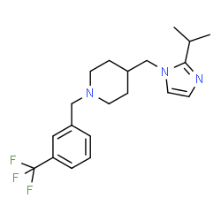 ChemSpider 2D Image | 4-[(2-Isopropyl-1H-imidazol-1-yl)methyl]-1-[3-(trifluoromethyl)benzyl]piperidine | C20H26F3N3