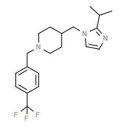 ChemSpider 2D Image | 4-[(2-Isopropyl-1H-imidazol-1-yl)methyl]-1-[4-(trifluoromethyl)benzyl]piperidine | C20H26F3N3