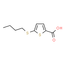 ChemSpider 2D Image | 5-(Butylsulfanyl)-2-thiophenecarboxylic acid | C9H12O2S2