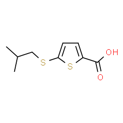 ChemSpider 2D Image | 5-(Isobutylsulfanyl)-2-thiophenecarboxylic acid | C9H12O2S2
