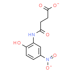 ChemSpider 2D Image | 4-[(2-Hydroxy-5-nitrophenyl)amino]-4-oxobutanoate | C10H9N2O6