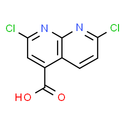 ChemSpider 2D Image | 2,7-Dichloro-1,8-naphthyridine-4-carboxylic acid | C9H4Cl2N2O2