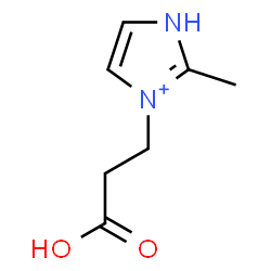ChemSpider 2D Image | 3-(2-Carboxyethyl)-2-methyl-1H-imidazol-3-ium | C7H11N2O2