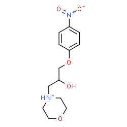 ChemSpider 2D Image | 4-[2-Hydroxy-3-(4-nitrophenoxy)propyl]morpholin-4-ium | C13H19N2O5