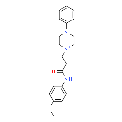 ChemSpider 2D Image | 1-{3-[(4-Methoxyphenyl)amino]-3-oxopropyl}-4-phenylpiperazin-1-ium | C20H26N3O2