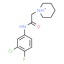 ChemSpider 2D Image | 1-{2-[(3-Chloro-4-fluorophenyl)amino]-2-oxoethyl}piperidinium | C13H17ClFN2O