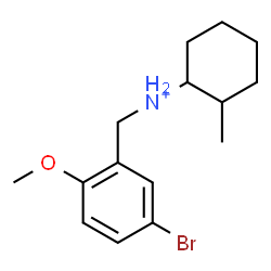 ChemSpider 2D Image | N-(5-Bromo-2-methoxybenzyl)-2-methylcyclohexanaminium | C15H23BrNO