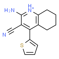 ChemSpider 2D Image | 2-Amino-3-cyano-4-(2-thienyl)-5,6,7,8-tetrahydroquinolinium | C14H14N3S