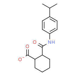 ChemSpider 2D Image | 2-[(4-Isopropylphenyl)carbamoyl]cyclohexanecarboxylate | C17H22NO3