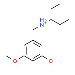 ChemSpider 2D Image | N-(3,5-Dimethoxybenzyl)-3-pentanaminium | C14H24NO2