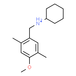 ChemSpider 2D Image | N-(4-Methoxy-2,5-dimethylbenzyl)cyclohexanaminium | C16H26NO