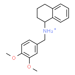 ChemSpider 2D Image | N-(3,4-Dimethoxybenzyl)-1,2,3,4-tetrahydro-1-naphthalenaminium | C19H24NO2