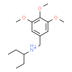 ChemSpider 2D Image | N-(3,4,5-Trimethoxybenzyl)-3-pentanaminium | C15H26NO3