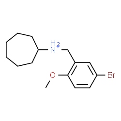 ChemSpider 2D Image | N-(5-Bromo-2-methoxybenzyl)cycloheptanaminium | C15H23BrNO