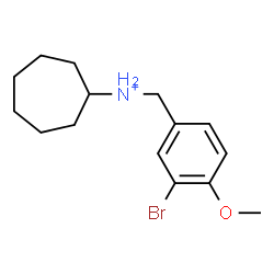 ChemSpider 2D Image | N-(3-Bromo-4-methoxybenzyl)cycloheptanaminium | C15H23BrNO