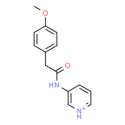 ChemSpider 2D Image | 3-{[(4-Methoxyphenyl)acetyl]amino}pyridinium | C14H15N2O2