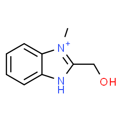 ChemSpider 2D Image | 2-(Hydroxymethyl)-3-methyl-1H-benzimidazol-3-ium | C9H11N2O