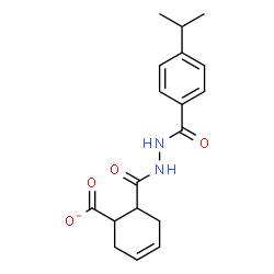 ChemSpider 2D Image | 6-{[2-(4-Isopropylbenzoyl)hydrazino]carbonyl}-3-cyclohexene-1-carboxylate | C18H21N2O4