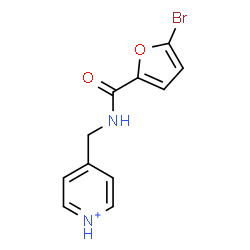 ChemSpider 2D Image | 4-{[(5-Bromo-2-furoyl)amino]methyl}pyridinium | C11H10BrN2O2