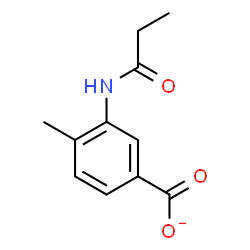 ChemSpider 2D Image | 4-Methyl-3-(propionylamino)benzoate | C11H12NO3
