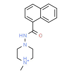 ChemSpider 2D Image | 1-Methyl-4-(1-naphthoylamino)piperazin-1-ium | C16H20N3O