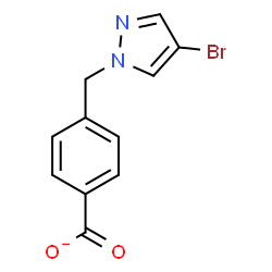ChemSpider 2D Image | 4-[(4-Bromo-1H-pyrazol-1-yl)methyl]benzoate | C11H8BrN2O2