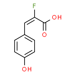 ChemSpider 2D Image | (2E)-2-Fluoro-3-(4-hydroxyphenyl)acrylic acid | C9H7FO3
