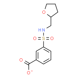 ChemSpider 2D Image | 3-[(Tetrahydro-2-furanylmethyl)sulfamoyl]benzoate | C12H14NO5S