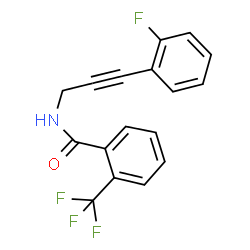 ChemSpider 2D Image | N-[3-(2-Fluorophenyl)-2-propyn-1-yl]-2-(trifluoromethyl)benzamide | C17H11F4NO