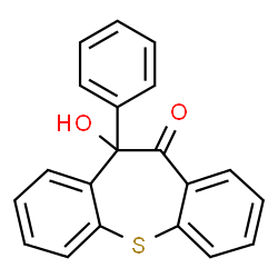ChemSpider 2D Image | 11-Hydroxy-11-phenyldibenzo[b,f]thiepin-10(11H)-one | C20H14O2S