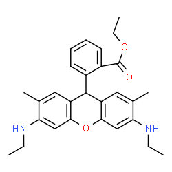 ChemSpider 2D Image | Ethyl 2-[3,6-bis(ethylamino)-2,7-dimethyl-9H-xanthen-9-yl]benzoate | C28H32N2O3