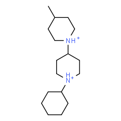 ChemSpider 2D Image | 1'-Cyclohexyl-4-methyl-1,4'-bipiperidinium | C17H34N2