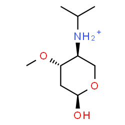 ChemSpider 2D Image | 2,4-Dideoxy-4-(isopropylammonio)-3-O-methyl-alpha-L-threo-pentopyranose | C9H20NO3