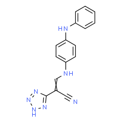 ChemSpider 2D Image | 3-[(4-Anilinophenyl)amino]-2-(2H-tetrazol-5-yl)acrylonitrile | C16H13N7
