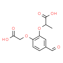 ChemSpider 2D Image | 2-[2-(Carboxymethoxy)-5-formylphenoxy]propanoic acid | C12H12O7
