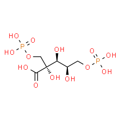 ChemSpider 2D Image | 5-O-Phosphono-2-C-[(phosphonooxy)methyl]-D-xylonic acid | C6H14O13P2