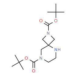 ChemSpider 2D Image | 2,8-di-tert-butyl 2,5,8-triazaspiro[3.5]nonane-2,8-dicarboxylate | C16H29N3O4
