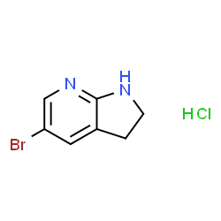 ChemSpider 2D Image | 5-bromo-1H,2H,3H-pyrrolo[2,3-b]pyridine hydrochloride | C7H8BrClN2