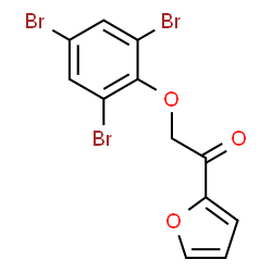 ChemSpider 2D Image | 1-(2-Furyl)-2-(2,4,6-tribromophenoxy)ethanone | C12H7Br3O3